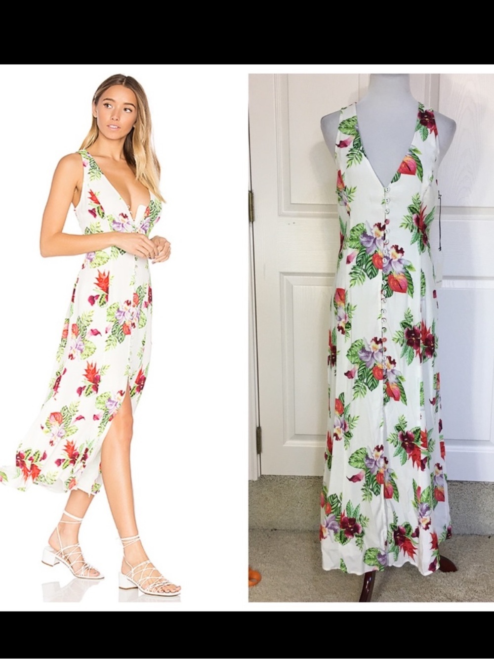 NWT! Privacy Please Lomax Dress in White Floral